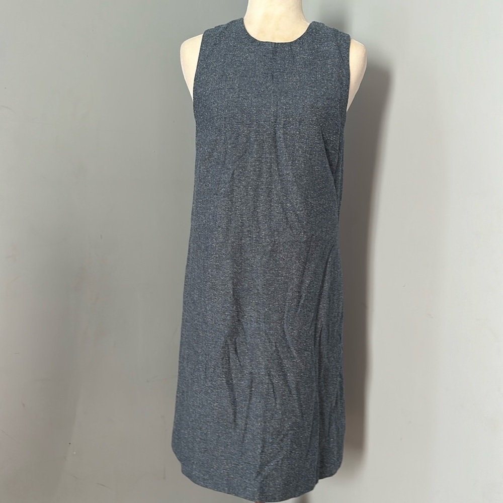 Theory Blue Gray Sleeveless Women’s Shift Dress Size 8